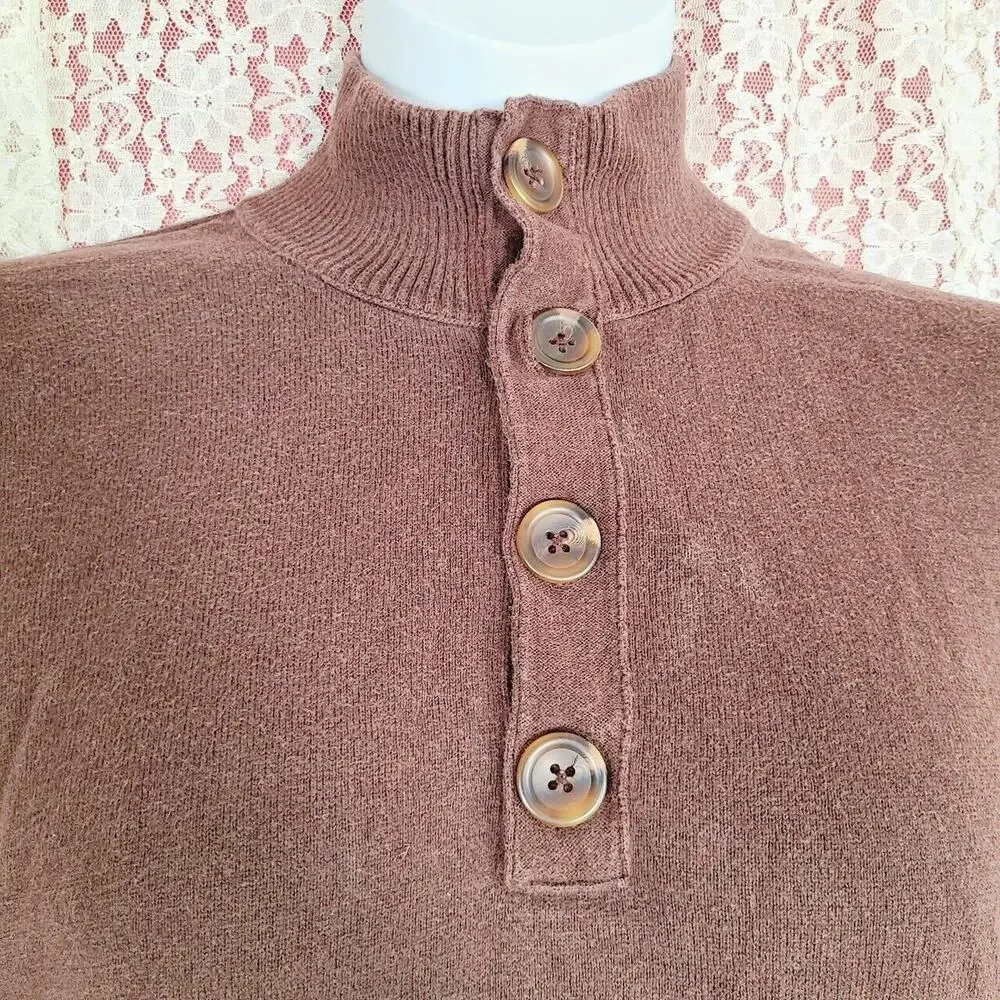 Banana republic faded brown pullover knit sweater Size large
